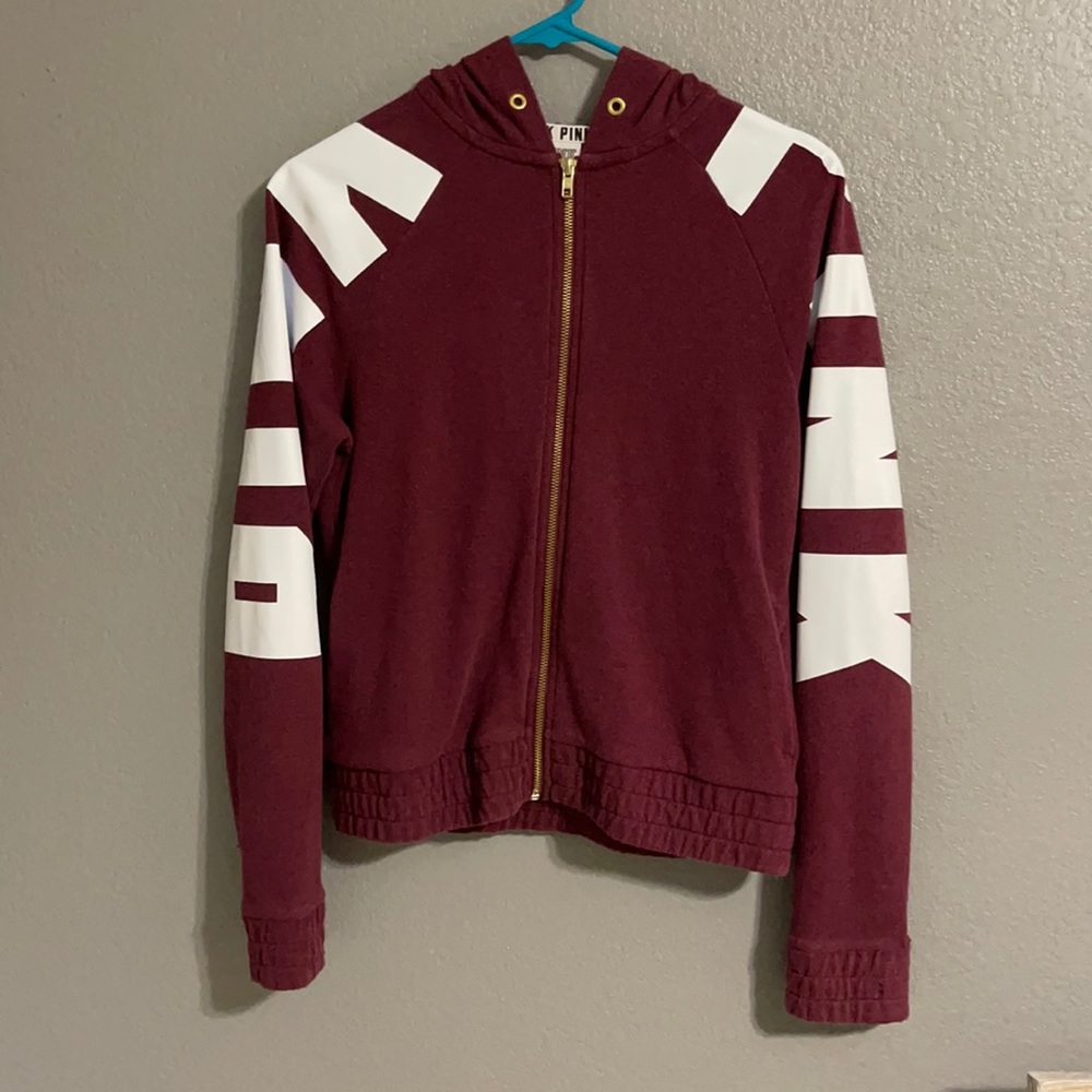 pink zip up jacket